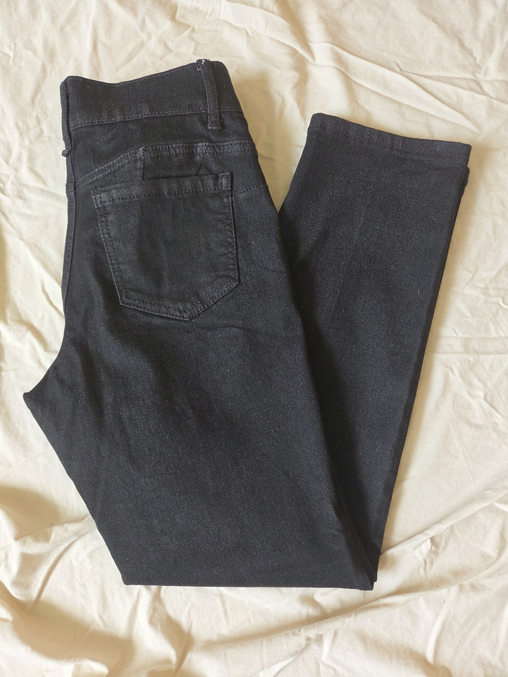 Ruby Rd Petite Comfort Stretch Straight Leg Denim Jeans Solid Classic Black 4P